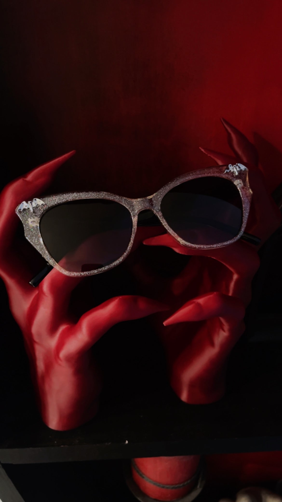 Glit Silver Bat Charm Sunglasses