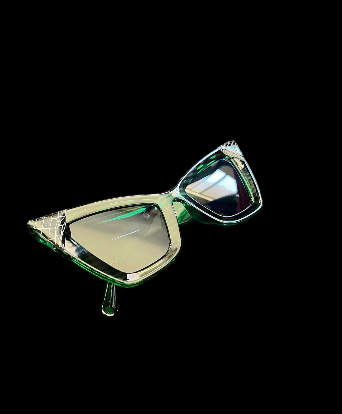 Preserved Spiderweb B*tch Green Black Stripes