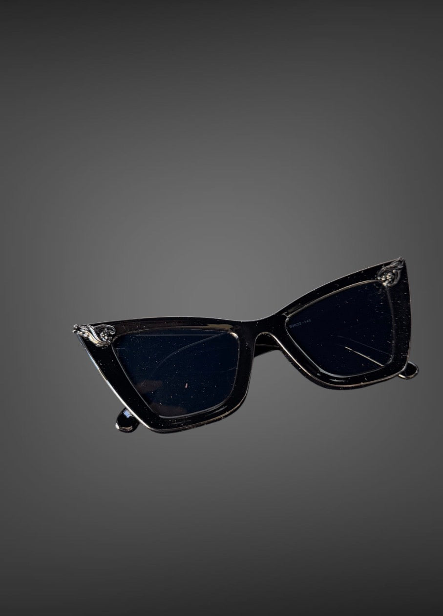 B*tch Bat Charm Black Sunglasses