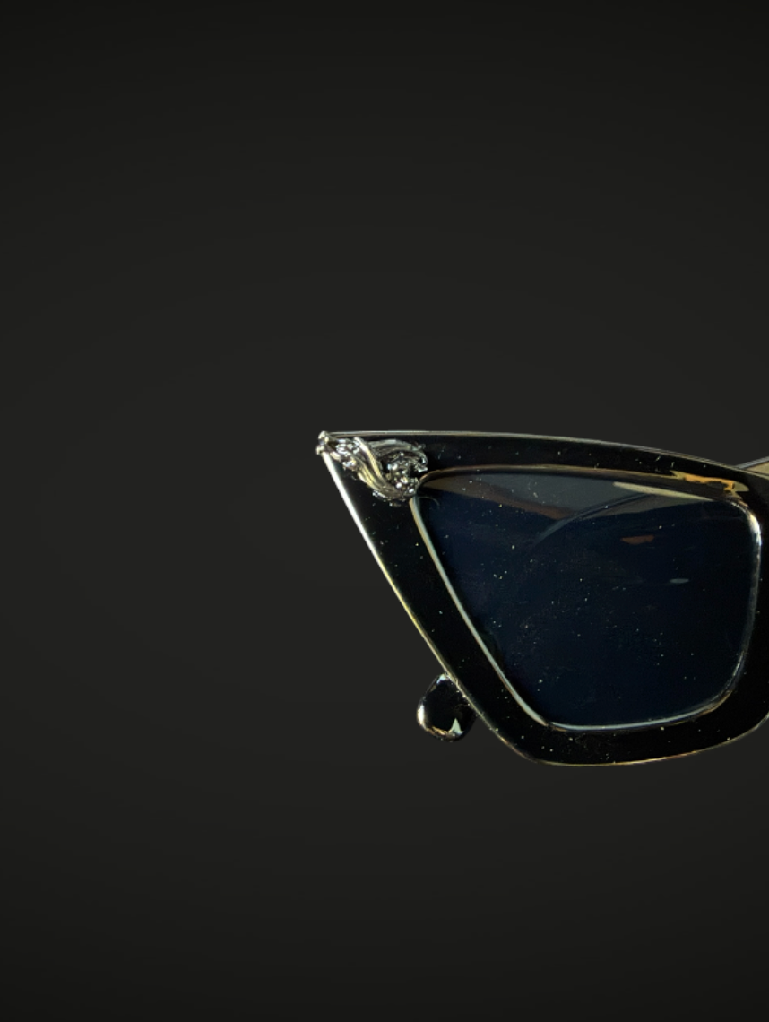 B*tch Bat Charm Black Sunglasses