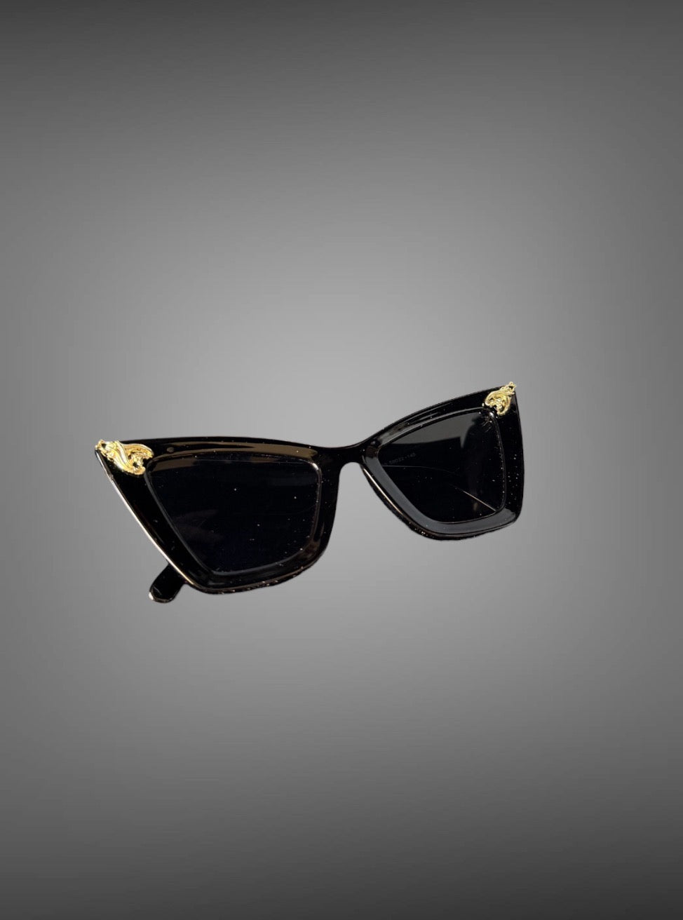 B*tch Bat Charm Black Sunglasses