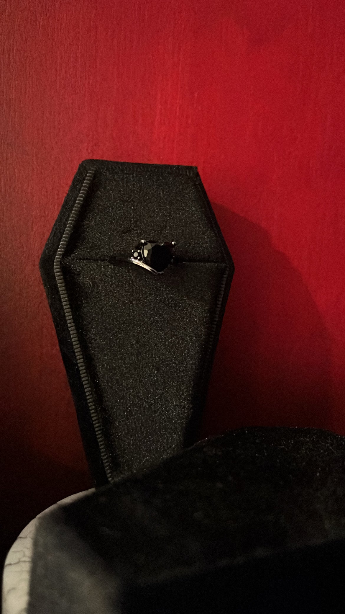 Coffin Velvet Ring Box