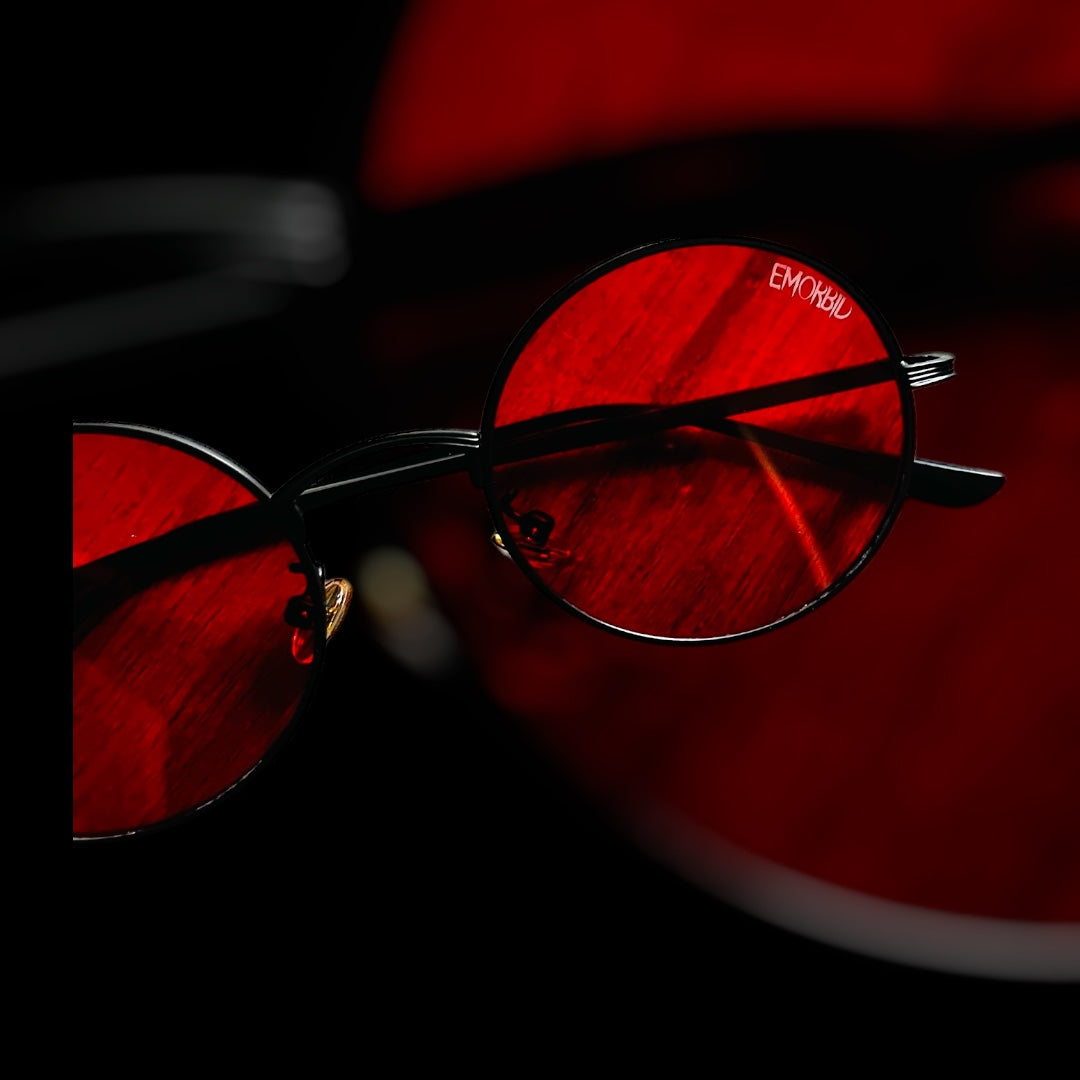 Hellsing  Round Red Black Sunglasses