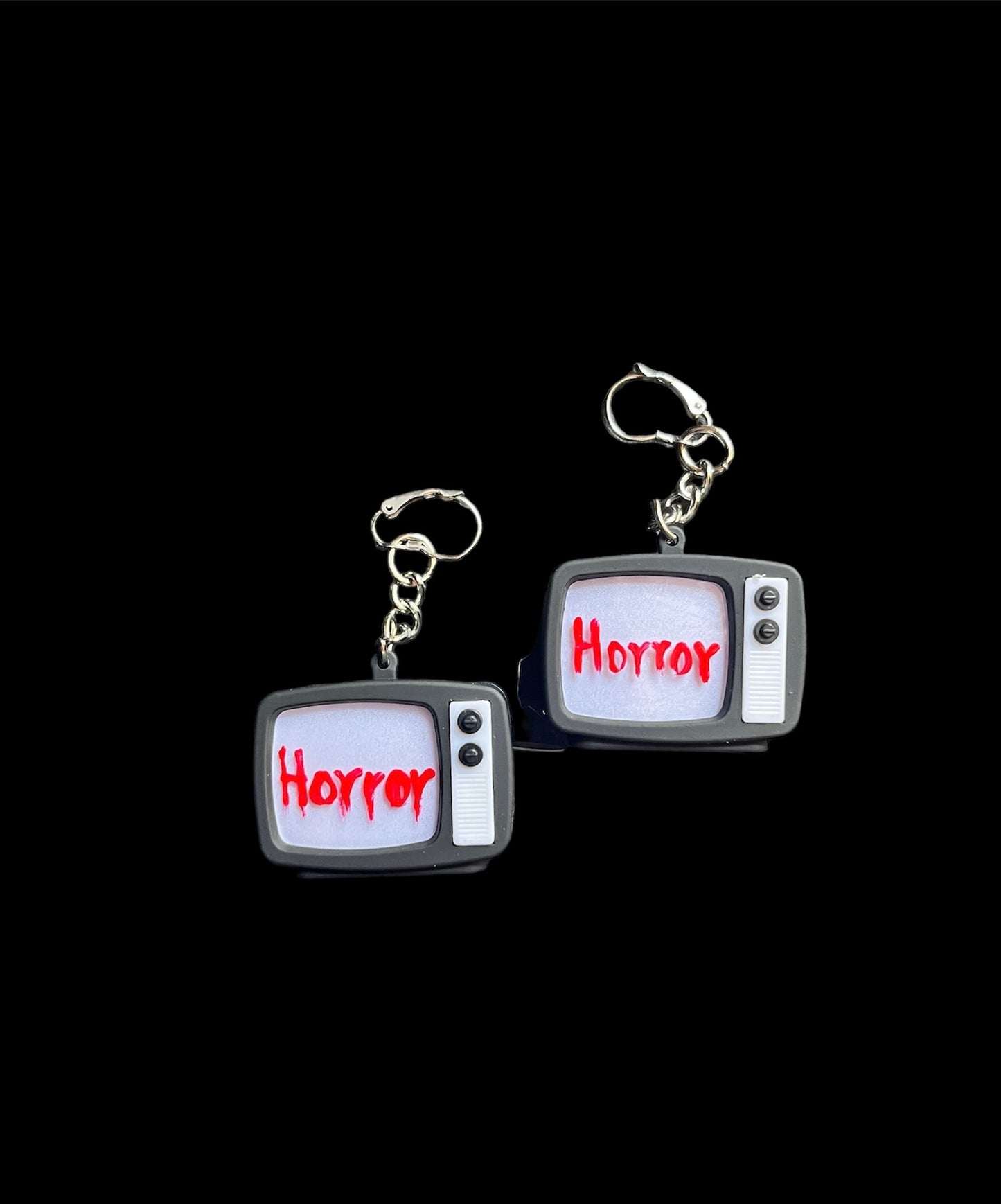 Mini TV Terror Horror Earrings