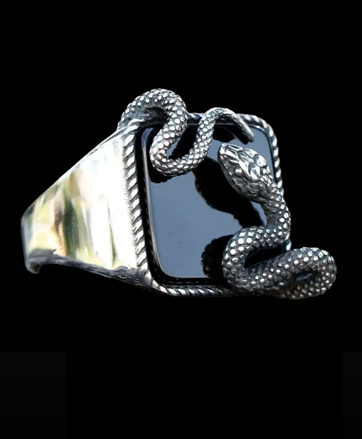 Serpent Onyx Ring