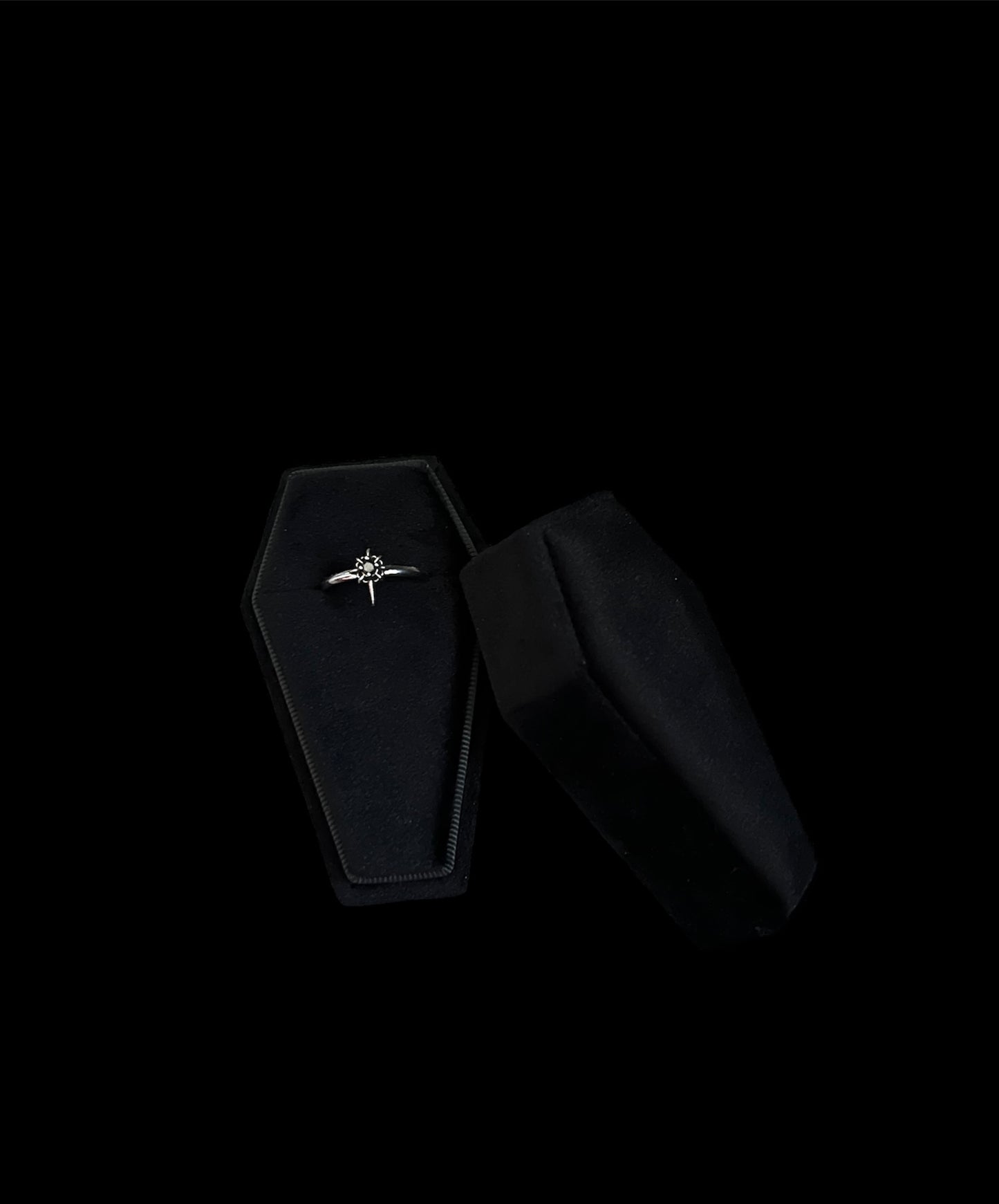 Coffin Velvet Ring Box