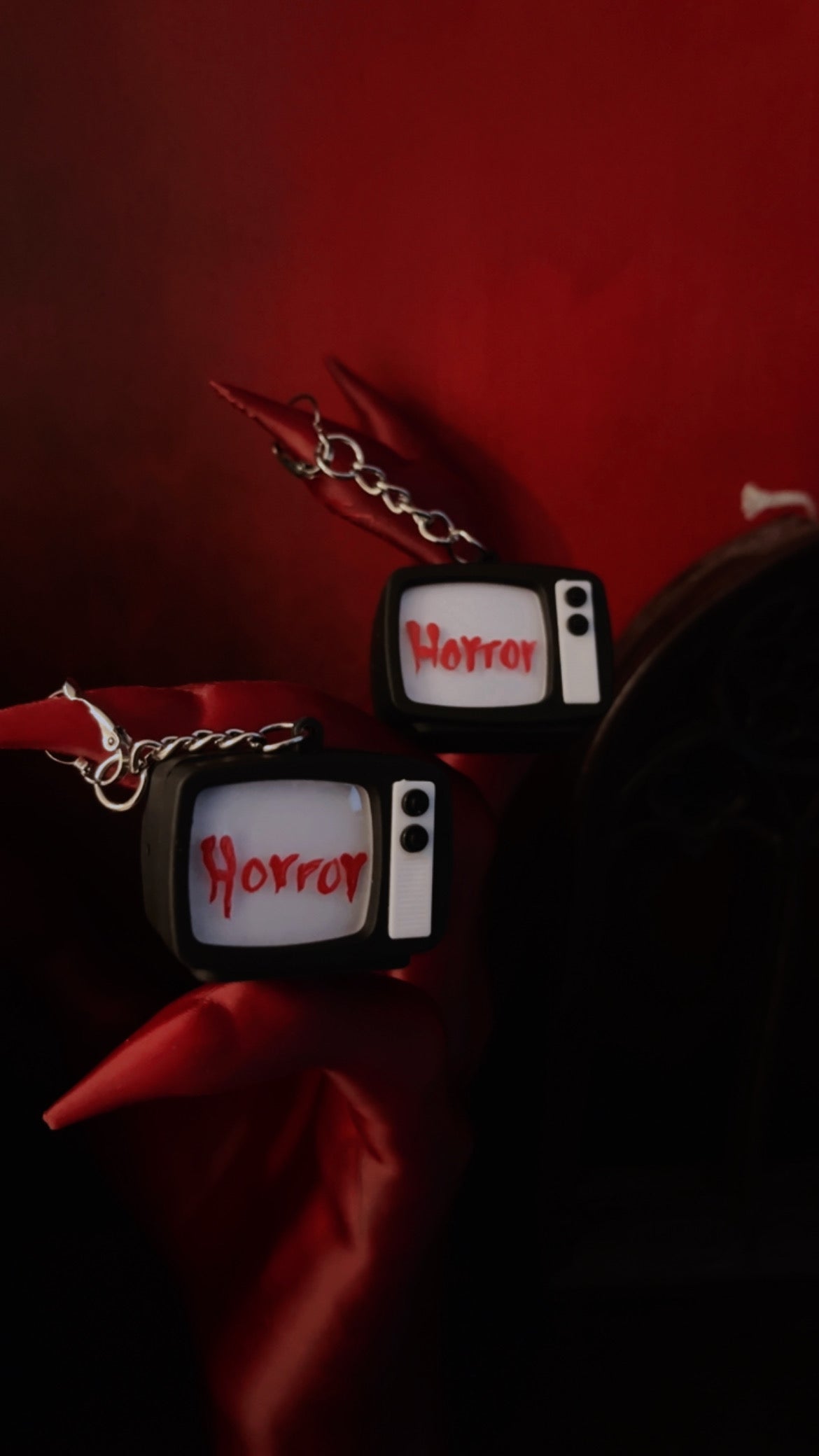 Mini TV Terror Horror Earrings