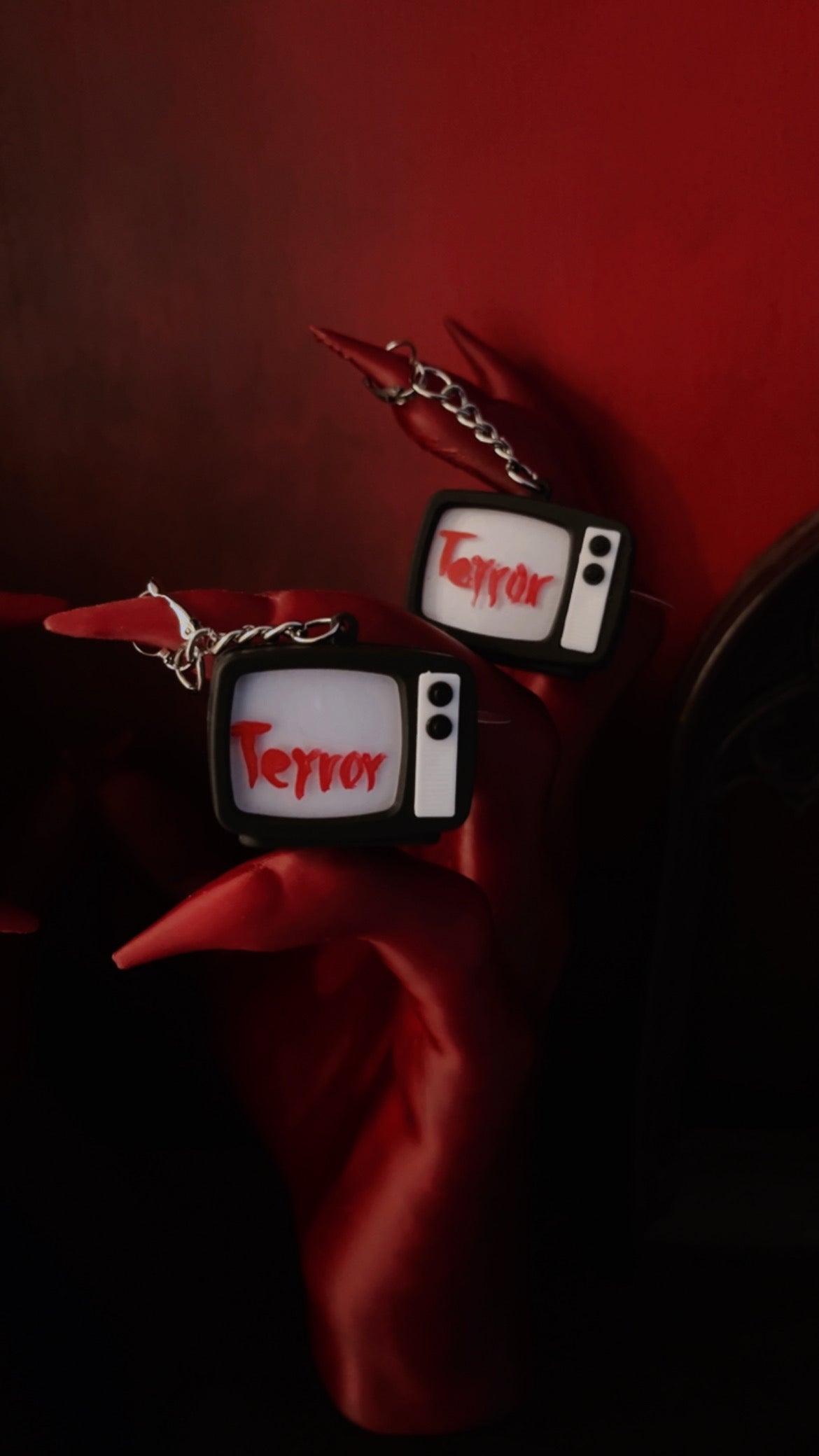 Mini TV Terror Horror Earrings